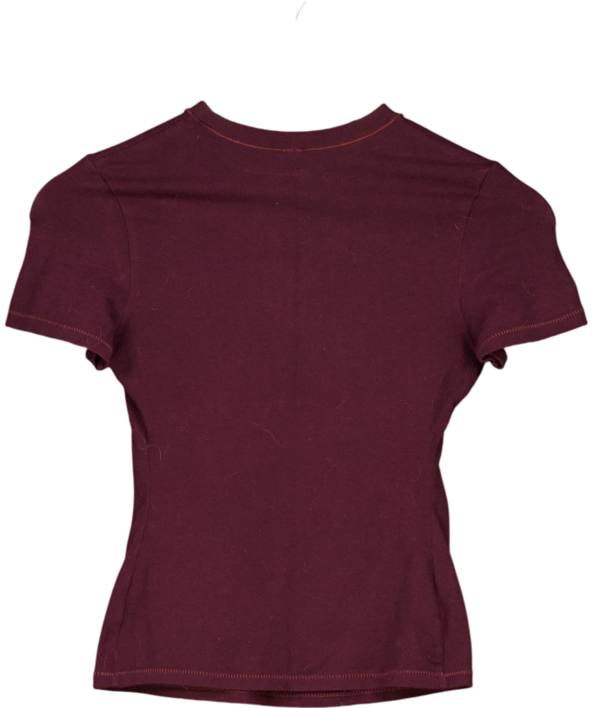 SKIMS Purple Cotton Jersey T-Shirt Currant purple, size UK S — back