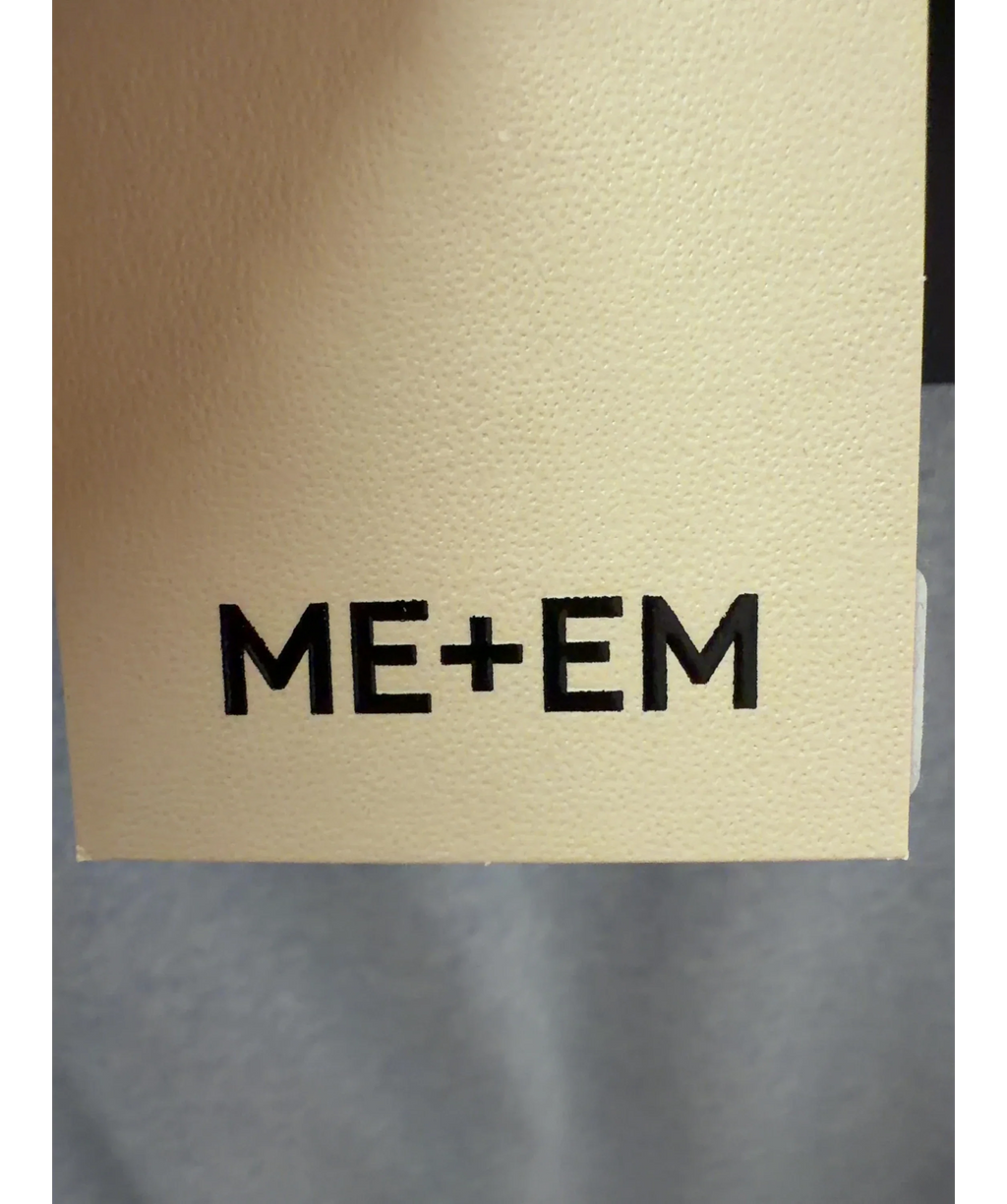 ME + EM Blue Baby Tee Lightweight Sweatshirt Chambray Blue Marl, size UK 8 — detail
