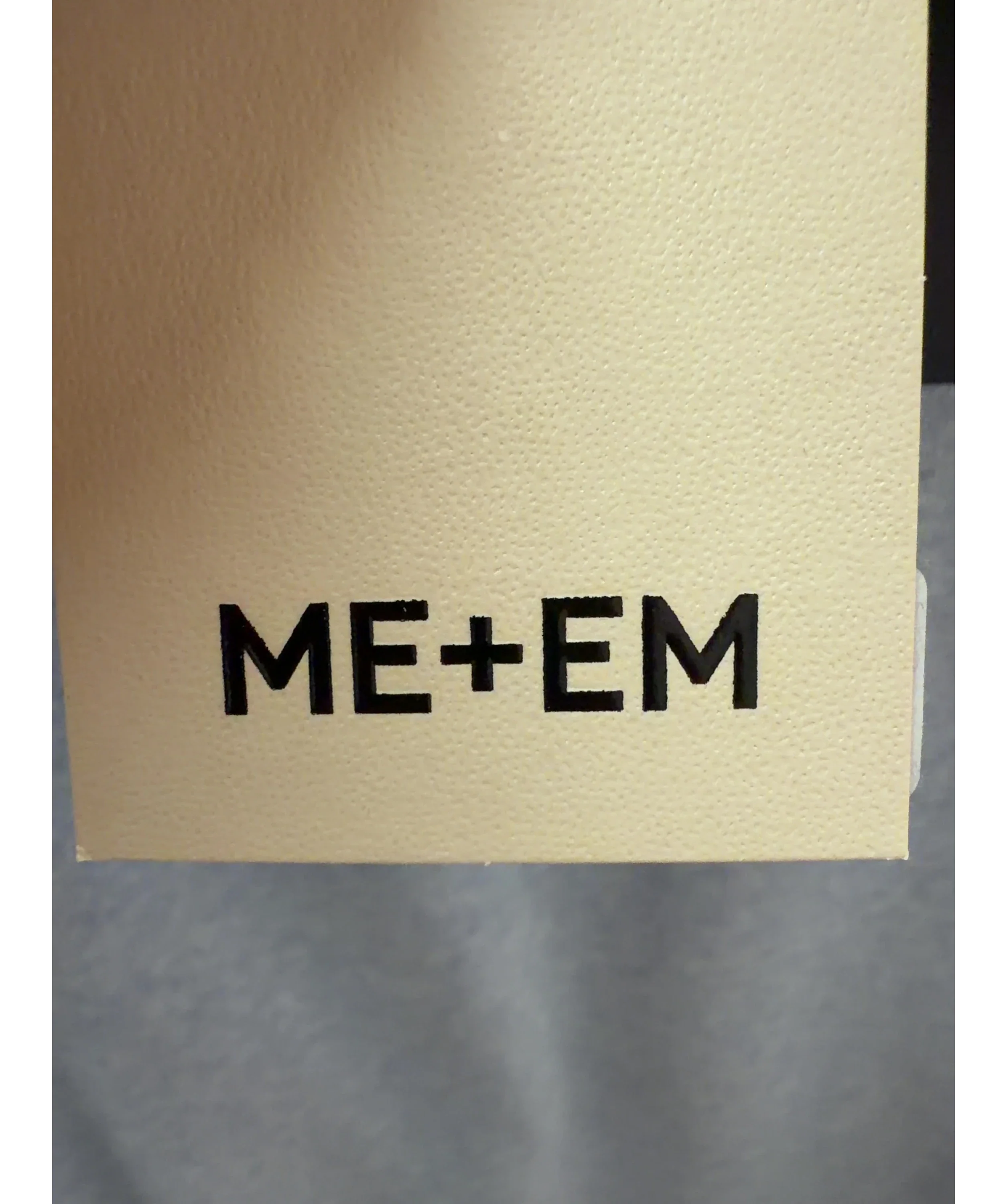 ME + EM Blue Baby Tee Lightweight Sweatshirt Chambray Blue Marl, size UK 8 — detail