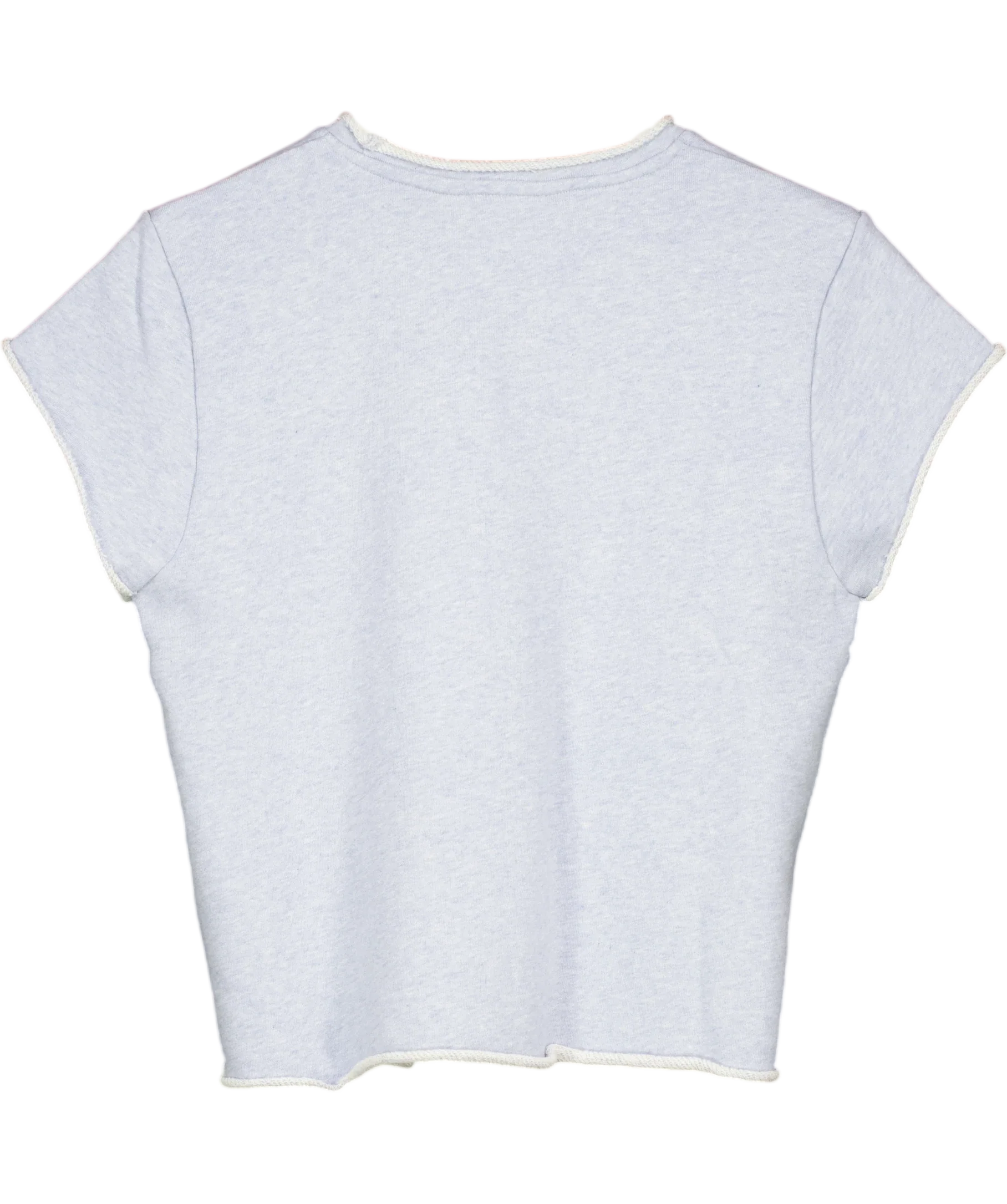 ME + EM Blue Baby Tee Lightweight Sweatshirt Chambray Blue Marl, size UK 8 — back