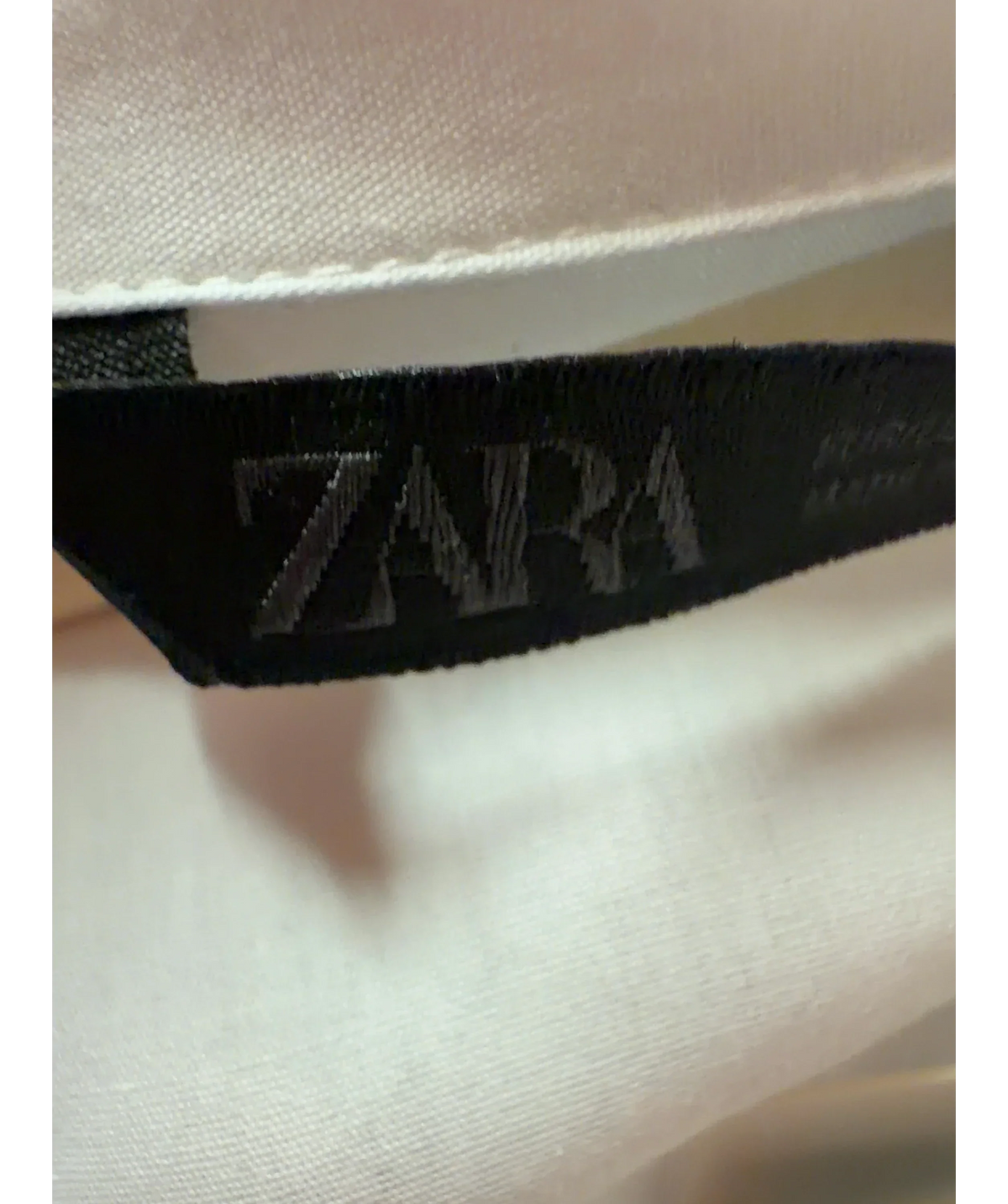 ZARA White Pleated Poplin Shirt White, size UK S — detail
