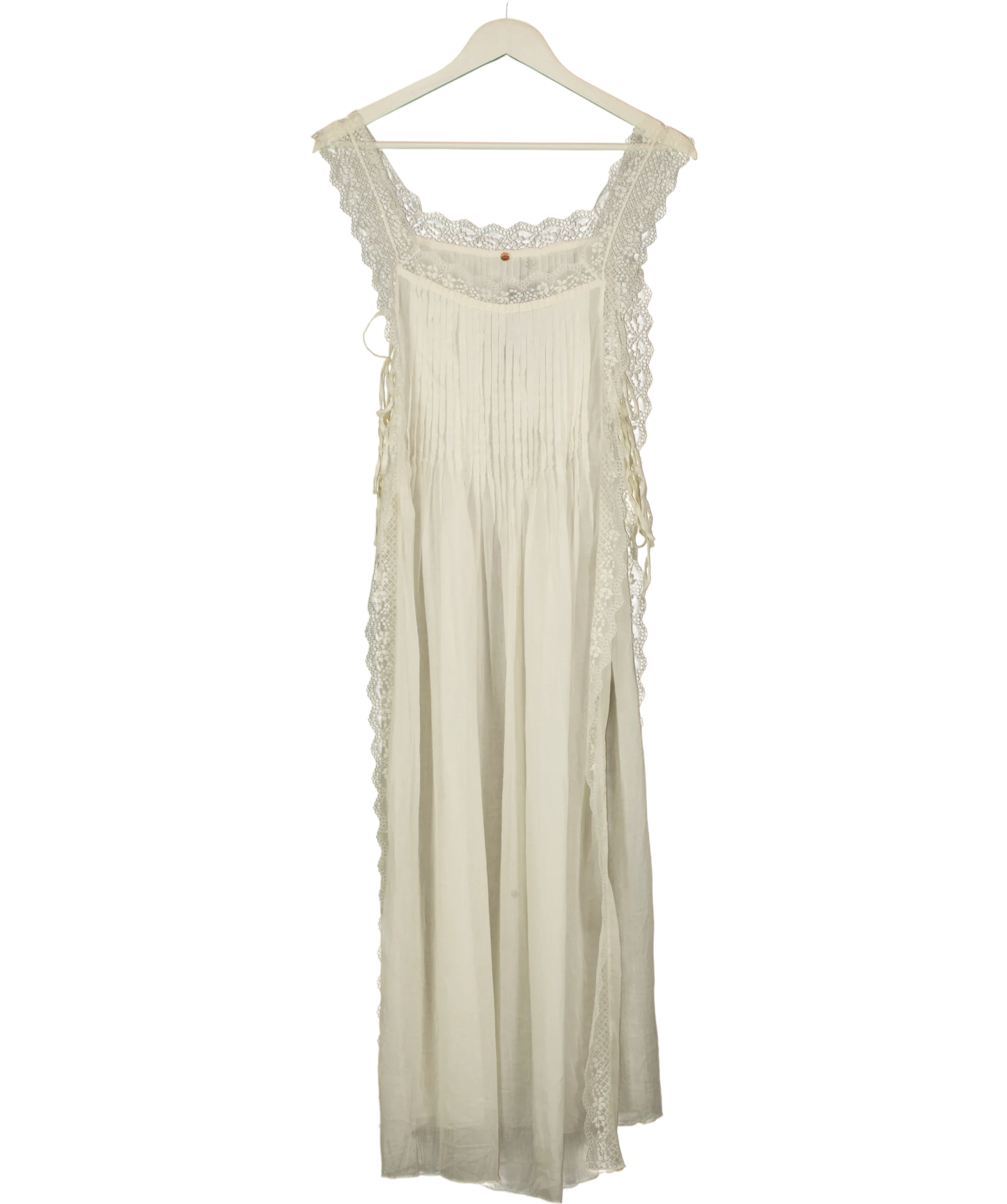 FP One White Clean Ivory Loren Apron Maxi Top, size UK S — front