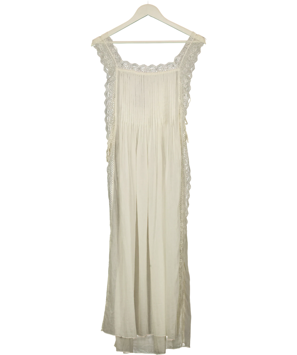 FP One White Clean Ivory Loren Apron Maxi Top, size UK S — back