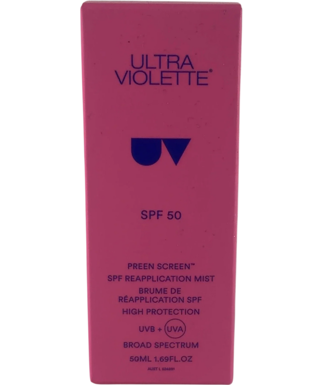 ultra violette Preen Screen SPF 50 Reapplication Mist, size 50ml — front