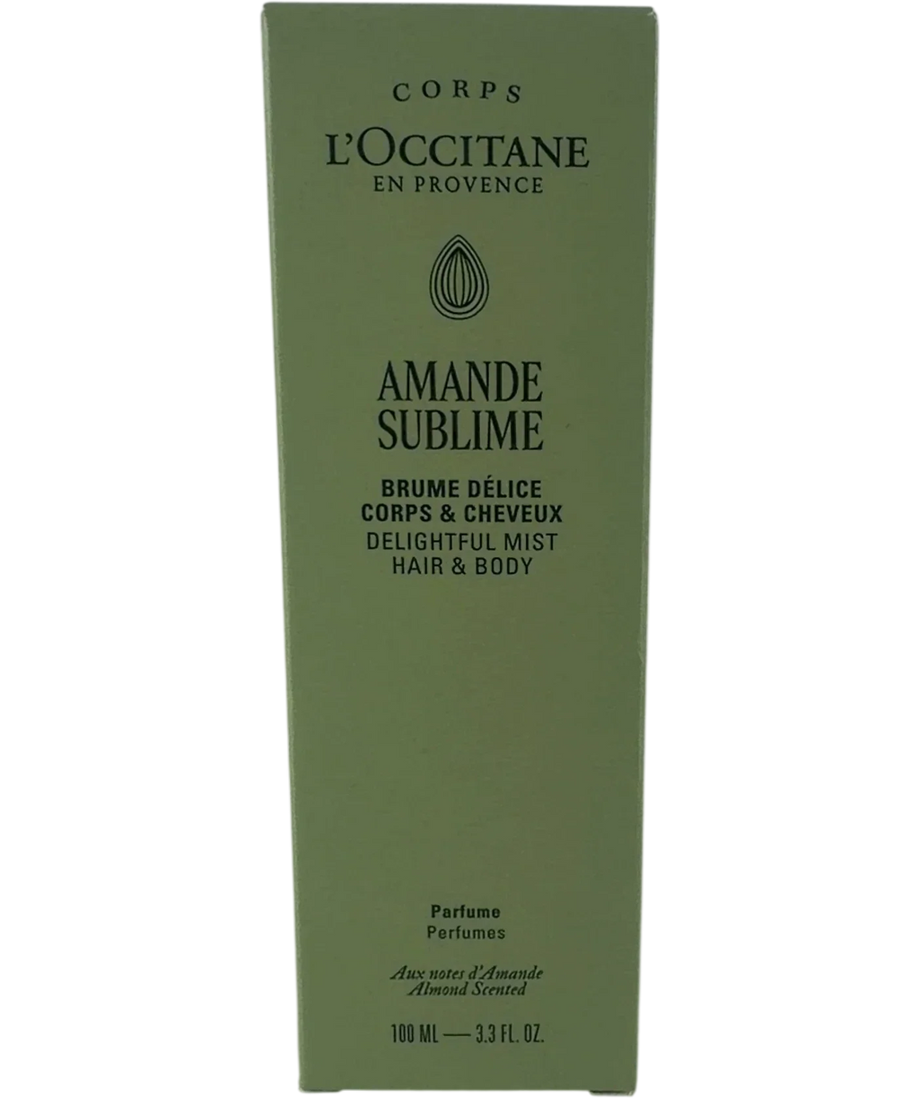 Loccitane Amande Sublime Delightful Hair & Body Mist, size 100ml — front