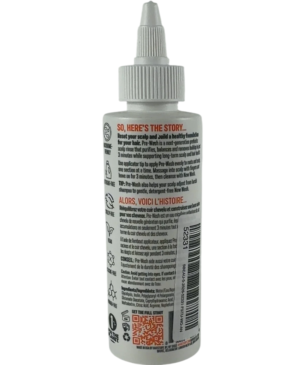hairstory Pre-Wash Prebiotic Micellar Scalp Rinse, size 118ml — back