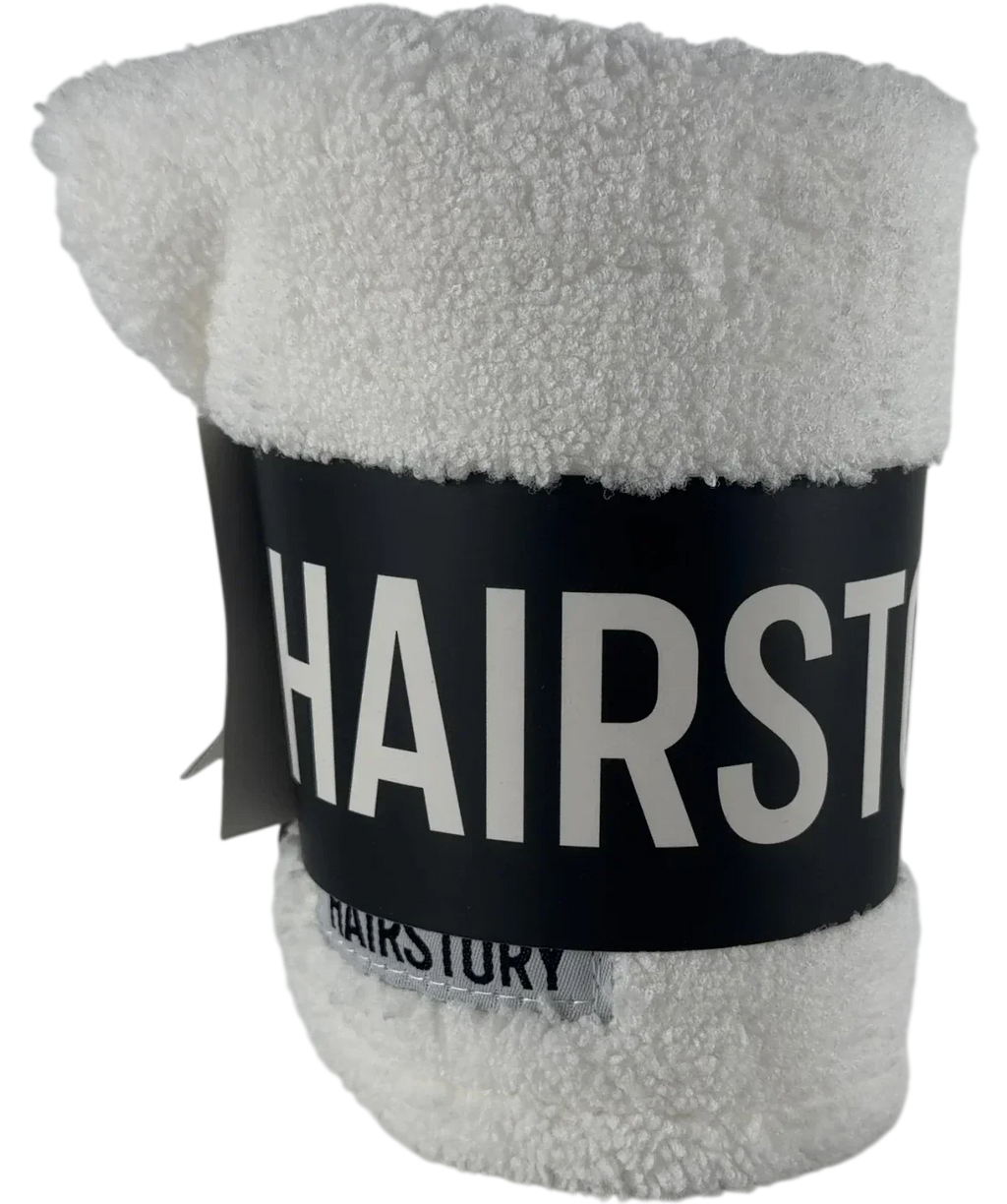 hairstory White Microfiber Hair WraP — front