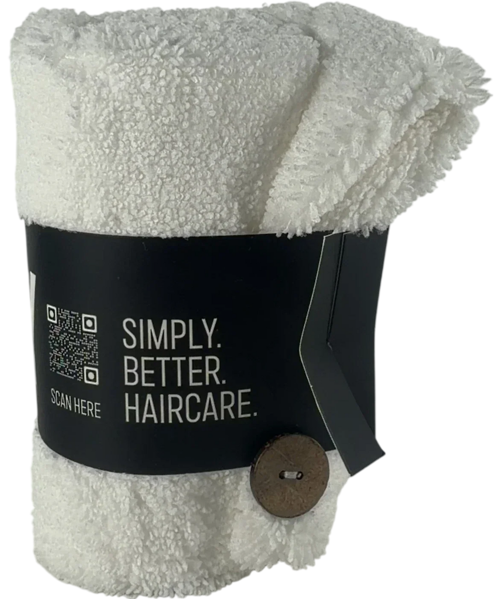 hairstory White Microfiber Hair WraP — back