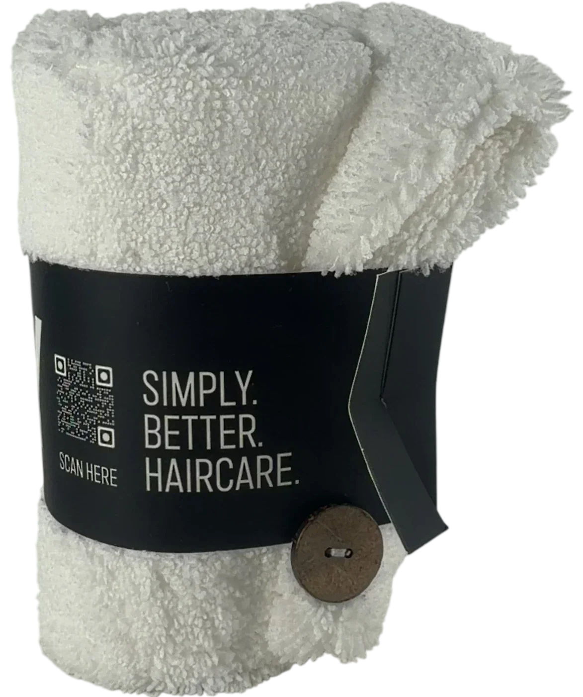 hairstory White Microfiber Hair WraP — back