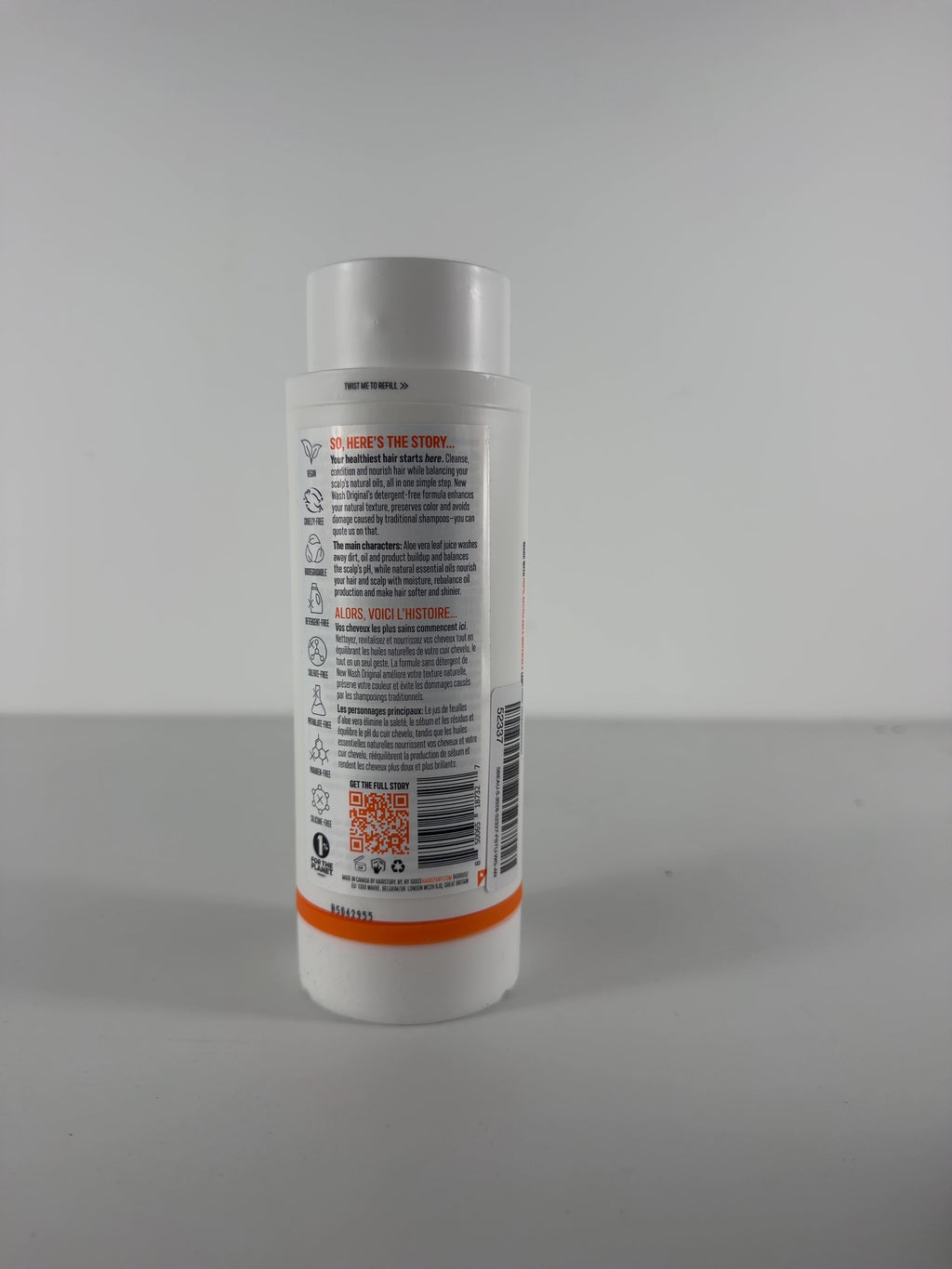 hairstory New Wash Original Cleansing Cream, size 236ml — back