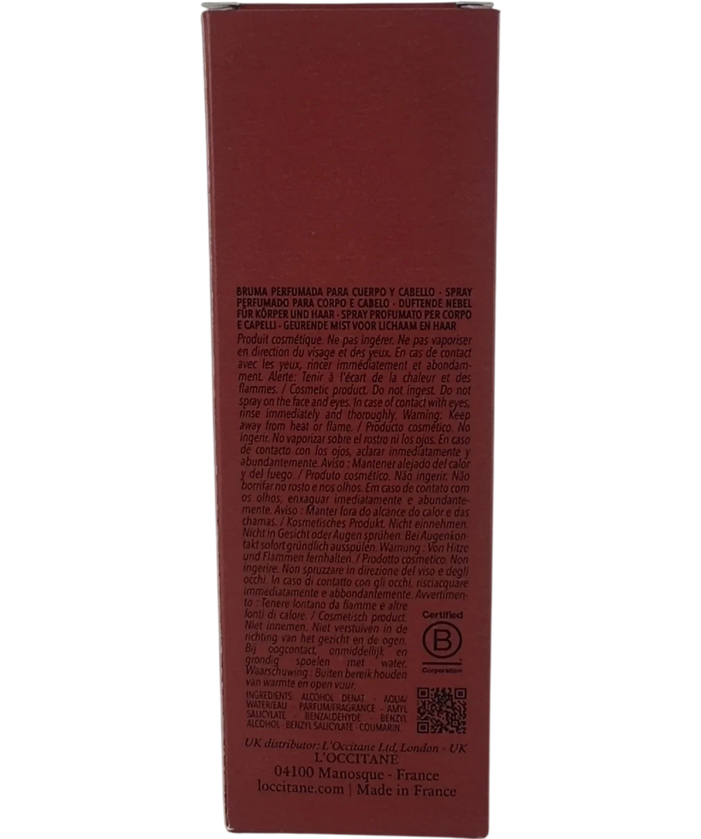 Loccitane Amande Crème Brûlée Hair & Body Mis, size 100ml — back
