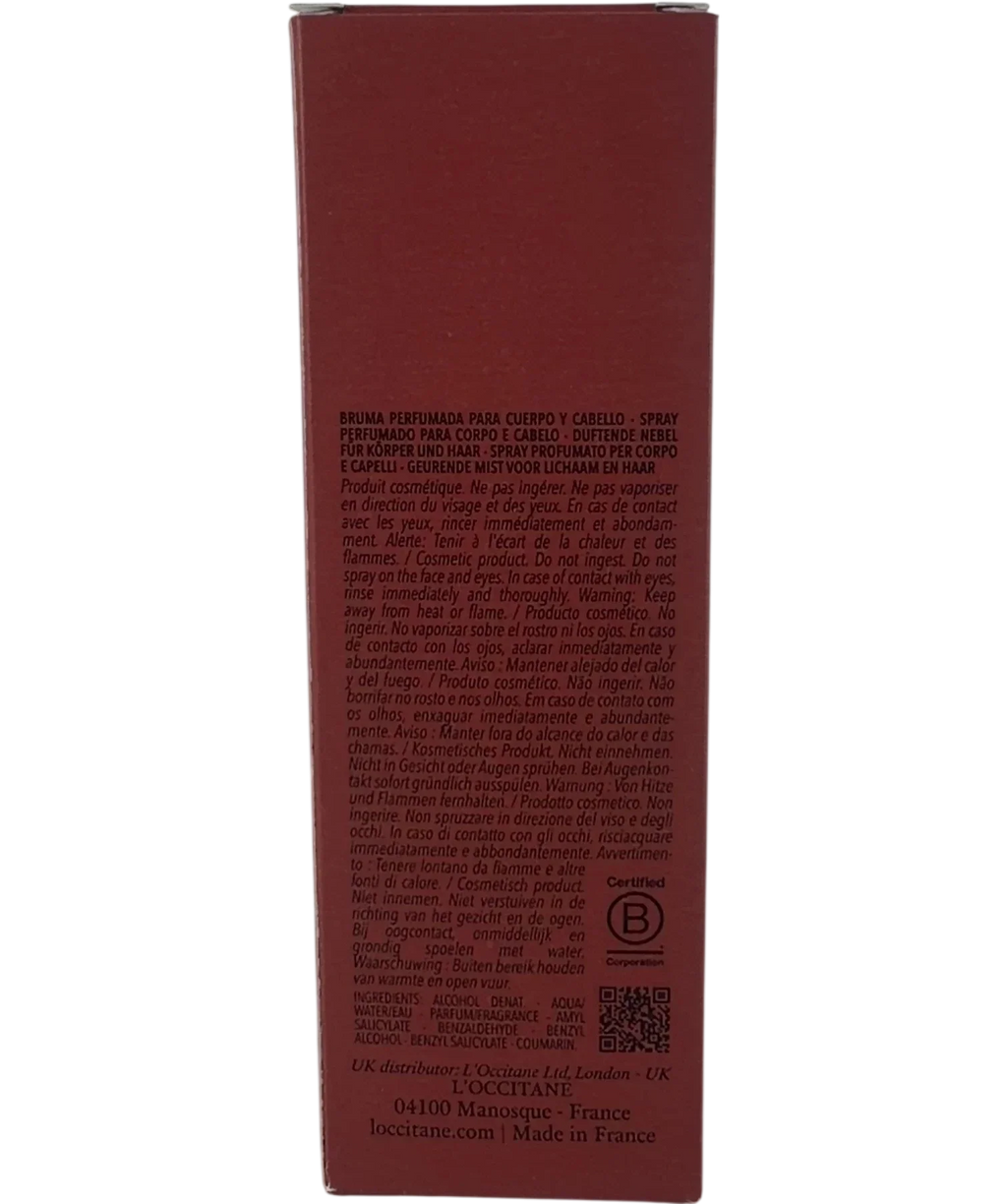 Loccitane Amande Crème Brûlée Hair & Body Mis, size 100ml — back