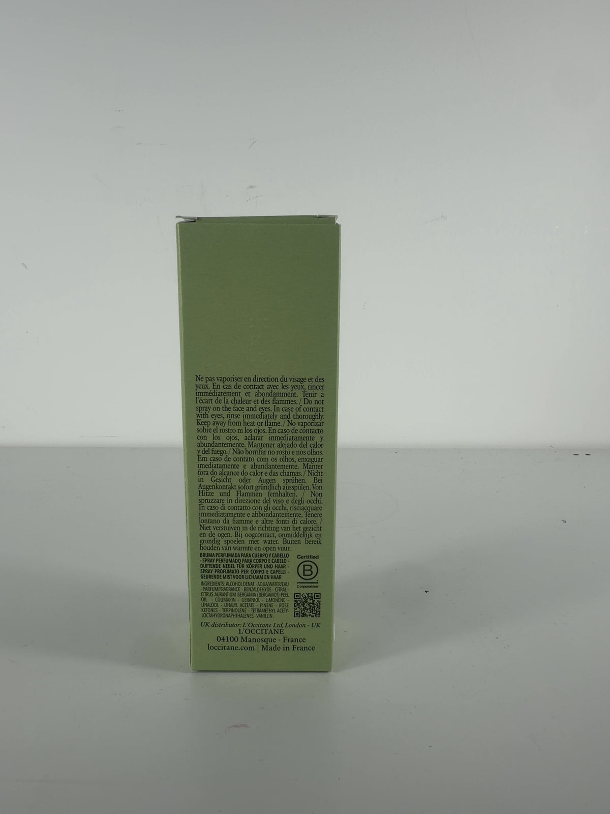 Loccitane L'Occitane Amande Sublime Delightful Hair & Body Mist, size 100ml — back