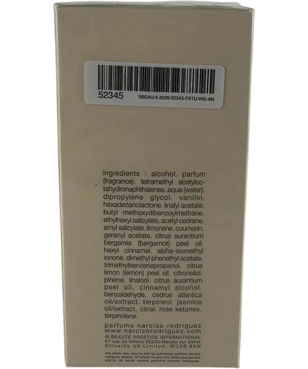 Narciso Rodriguez Pure Musc Blanc Eau De Parfum Intense,, size 100ml — back