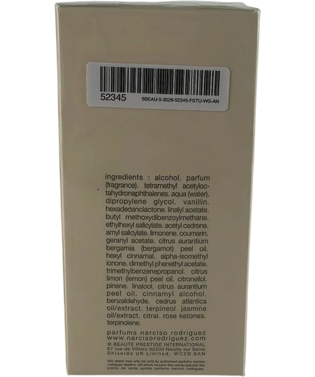 Narciso Rodriguez Pure Musc Blanc Eau De Parfum Intense,, size 100ml — back