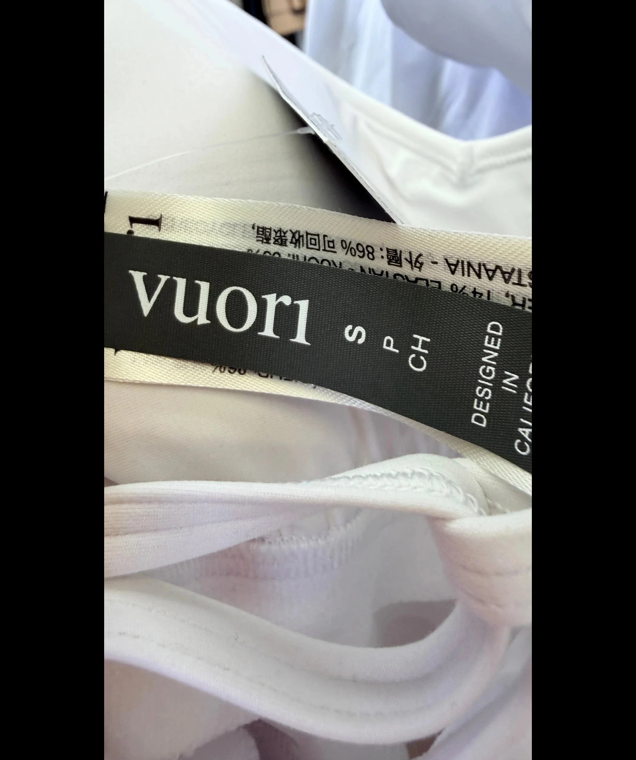 VOURI White Solstice Sports Dress White, size UK S — care label