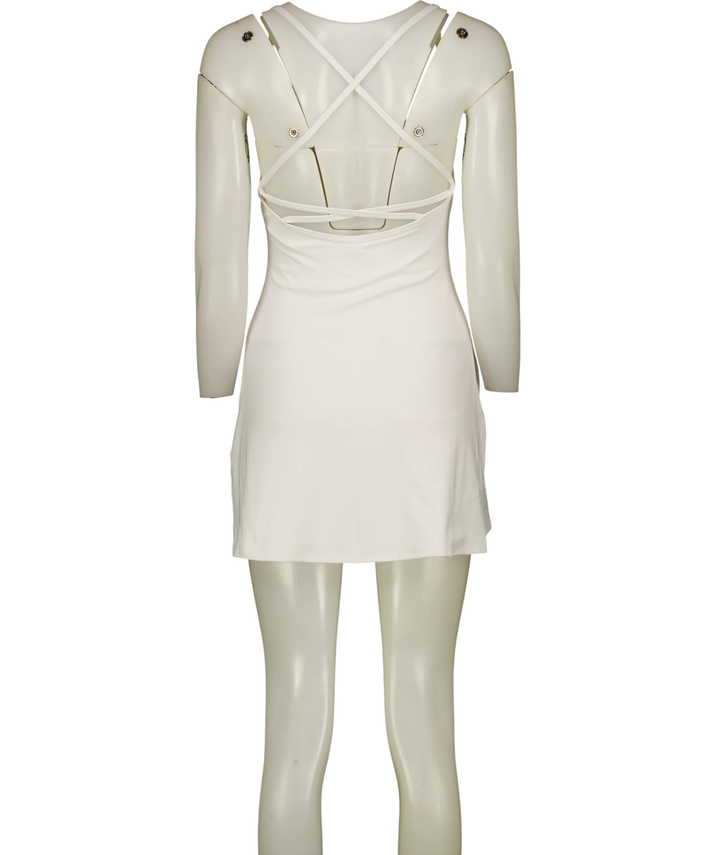 VOURI White Solstice Sports Dress White, size UK S — back