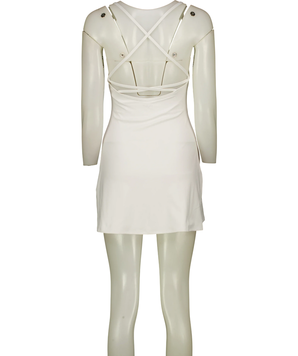VOURI White Solstice Sports Dress White, size UK S — back