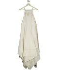 Free People Cream Clean Ivory Pearl Maxi Top, size UK XS — front