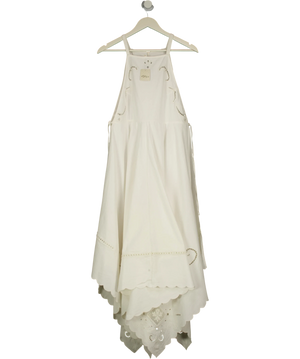 Free People Cream Clean Ivory Pearl Maxi Top UK XS