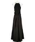 H&M Black Black Crochet-Look Open-Back Dress, size UK S — front