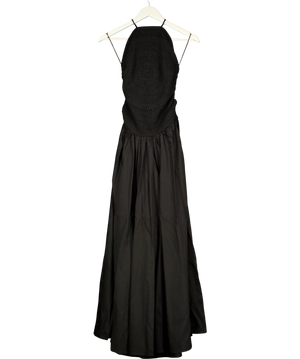H&M Black Crochet-look Open-back Dress UK S