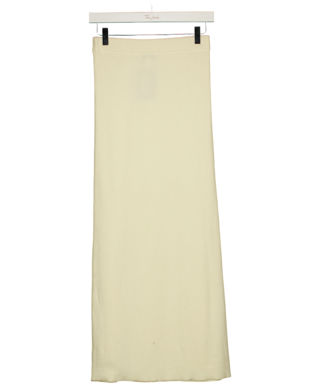 PRETTY LAVISH Cream Reese Midaxi Knit Skirt, size UK XS — back