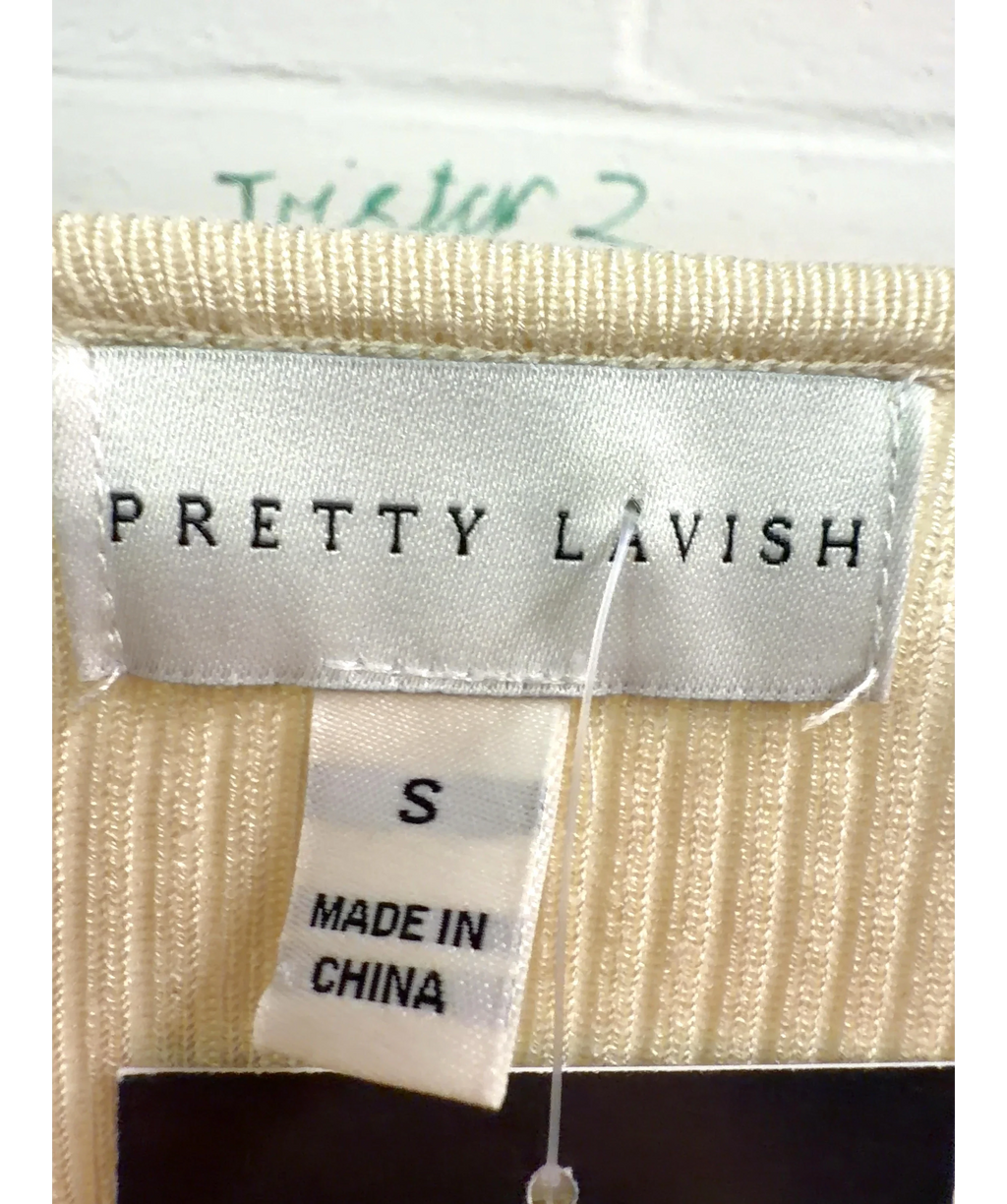 PRETTY LAVISH Cream Colour, size UK S — care label