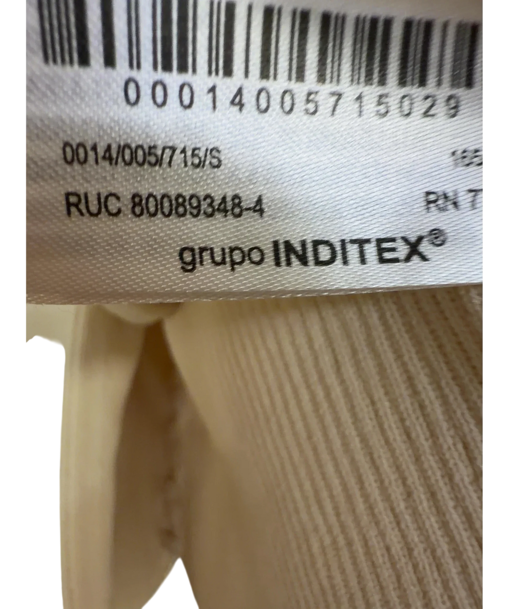 ZARA Cream Colour, size UK S — fabric detail