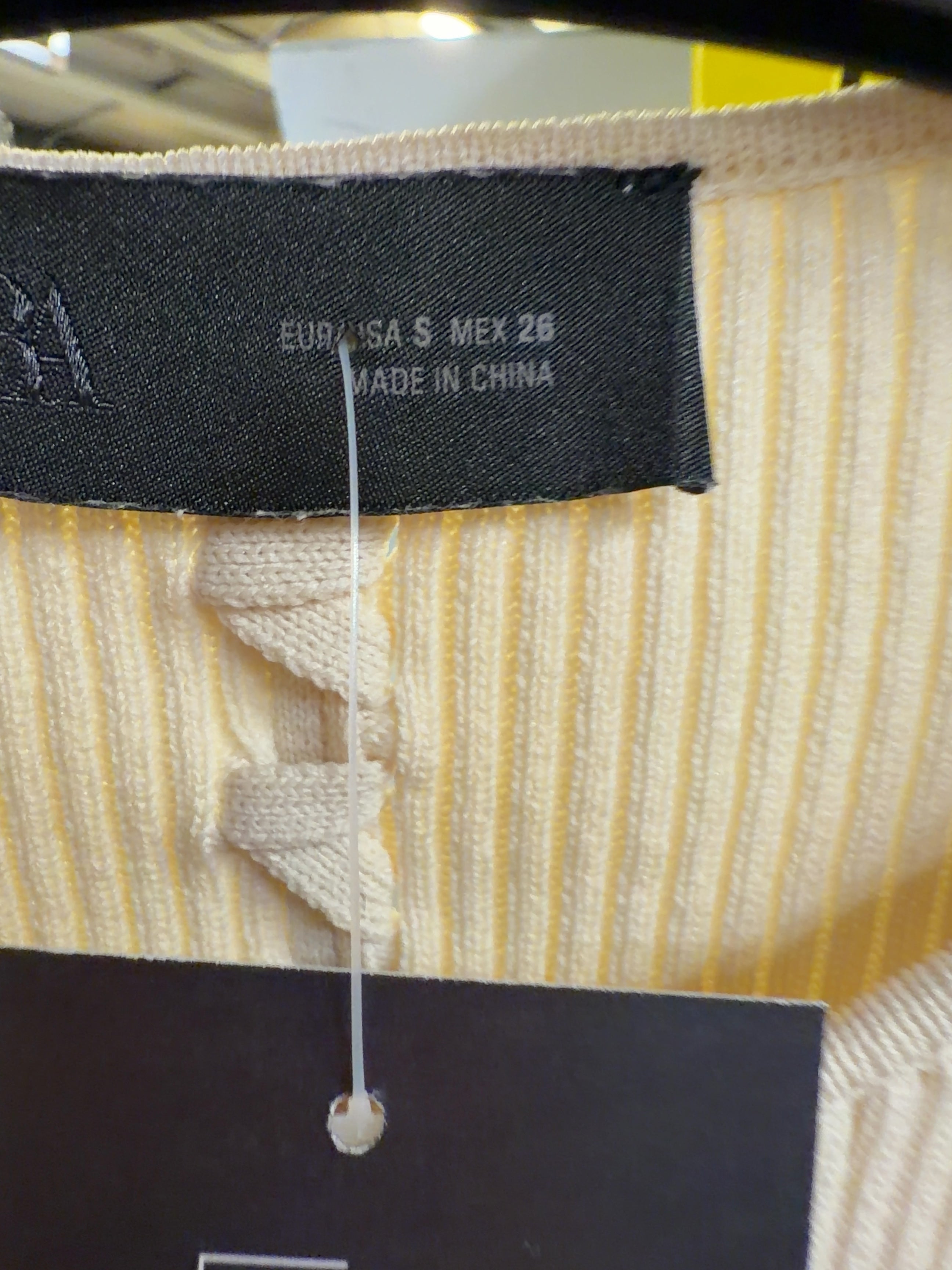 ZARA Cream Colour, size UK S — label