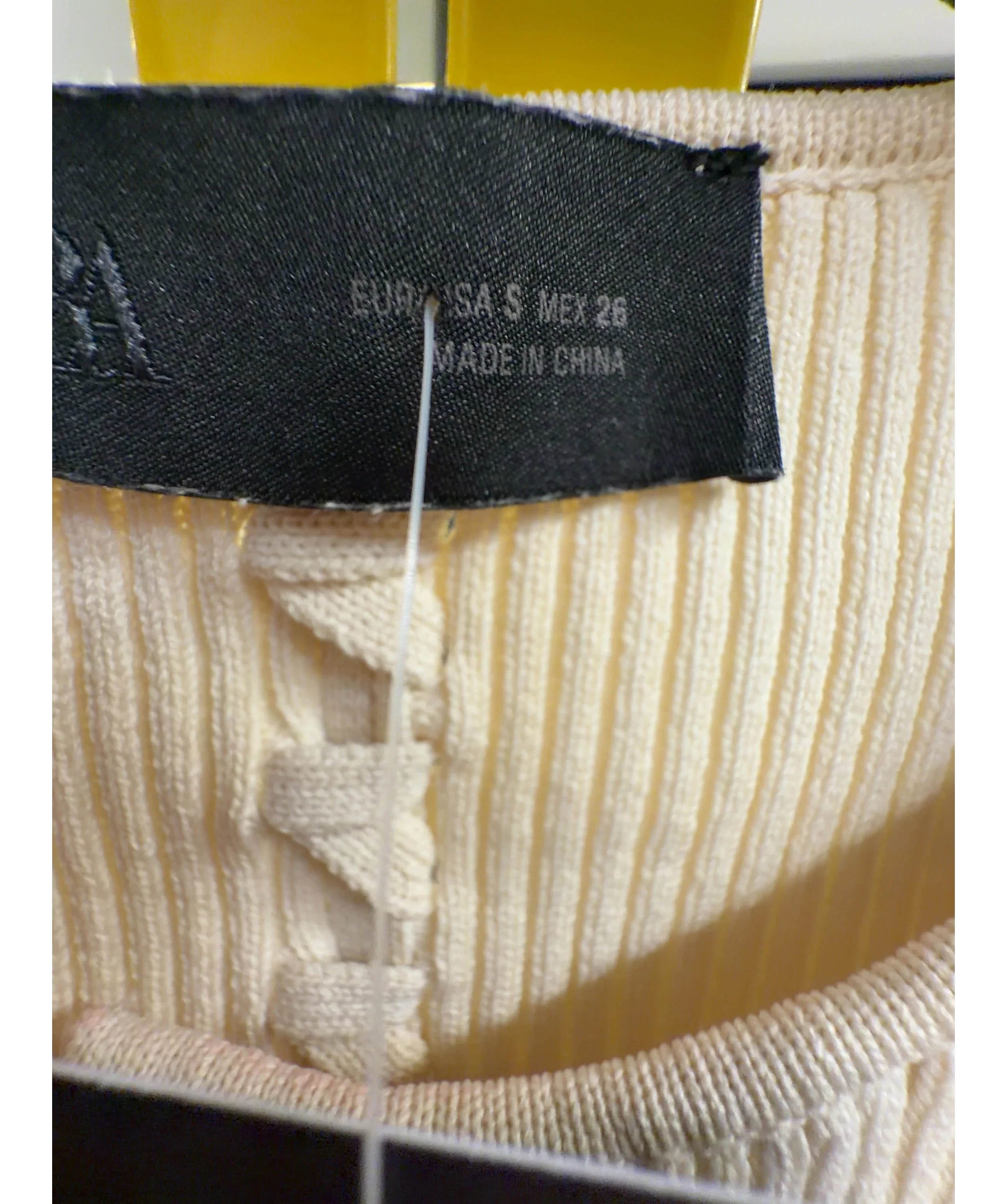 ZARA Cream Colour, size UK S — care label