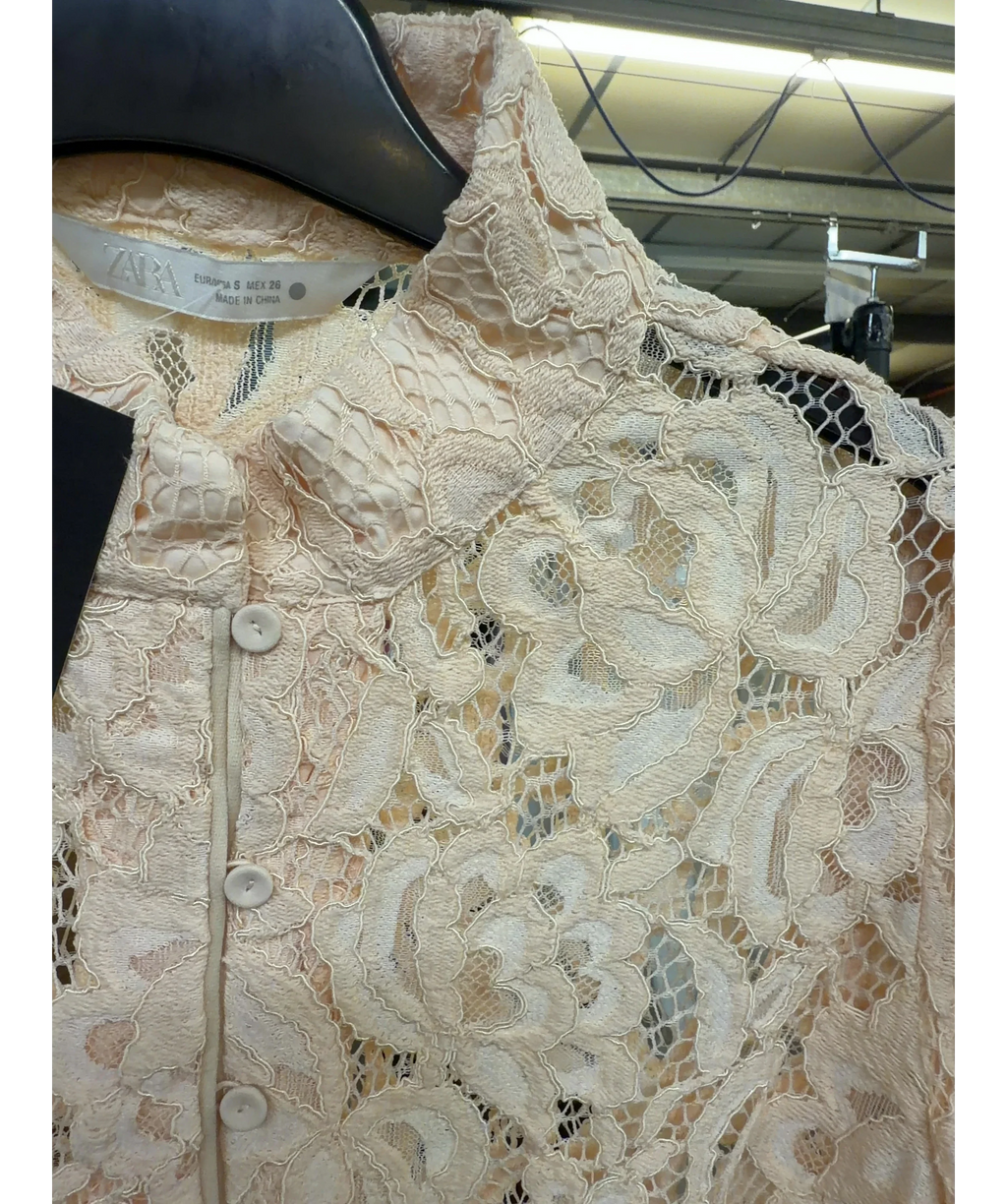 ZARA Cream Colour, size UK S — label