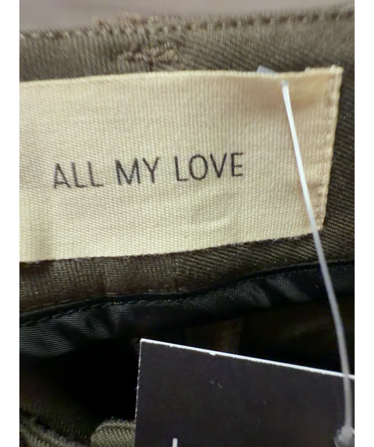 ALL MY LOVE Brown Pleated Tailored Bermuda Shorts, size UK S — detail