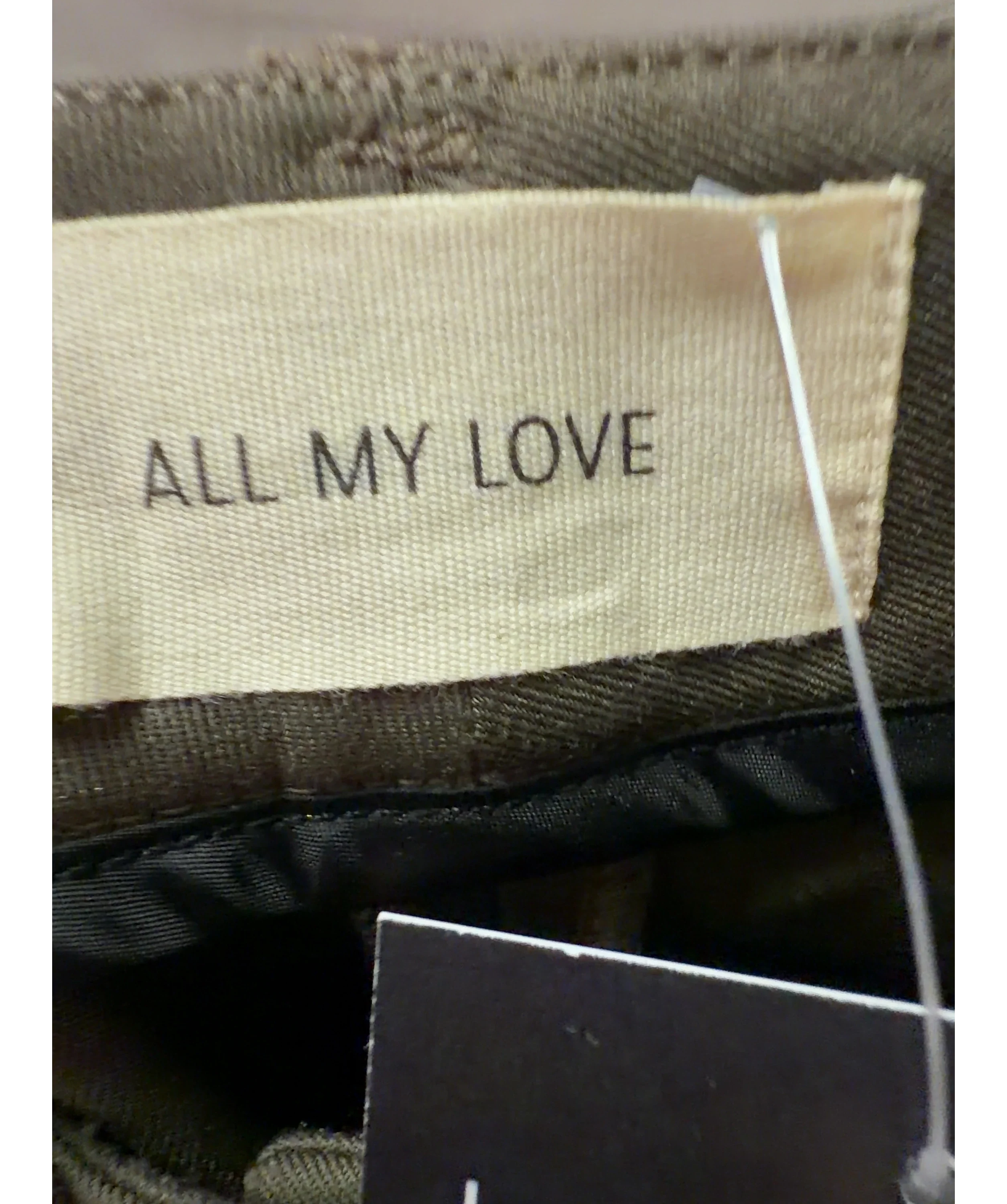 ALL MY LOVE Brown Pleated Tailored Bermuda Shorts, size UK S — detail