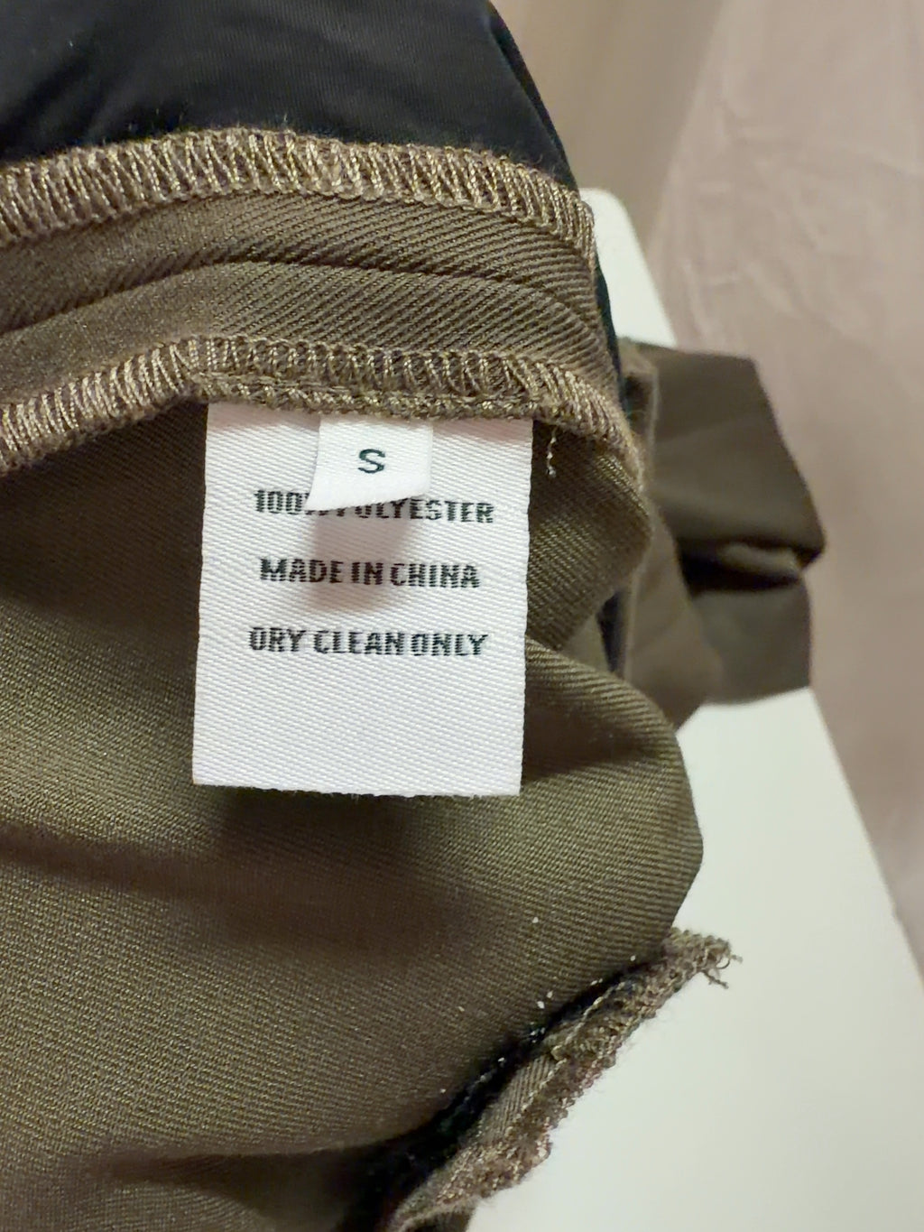 ALL MY LOVE Brown Pleated Tailored Bermuda Shorts, size UK S — label