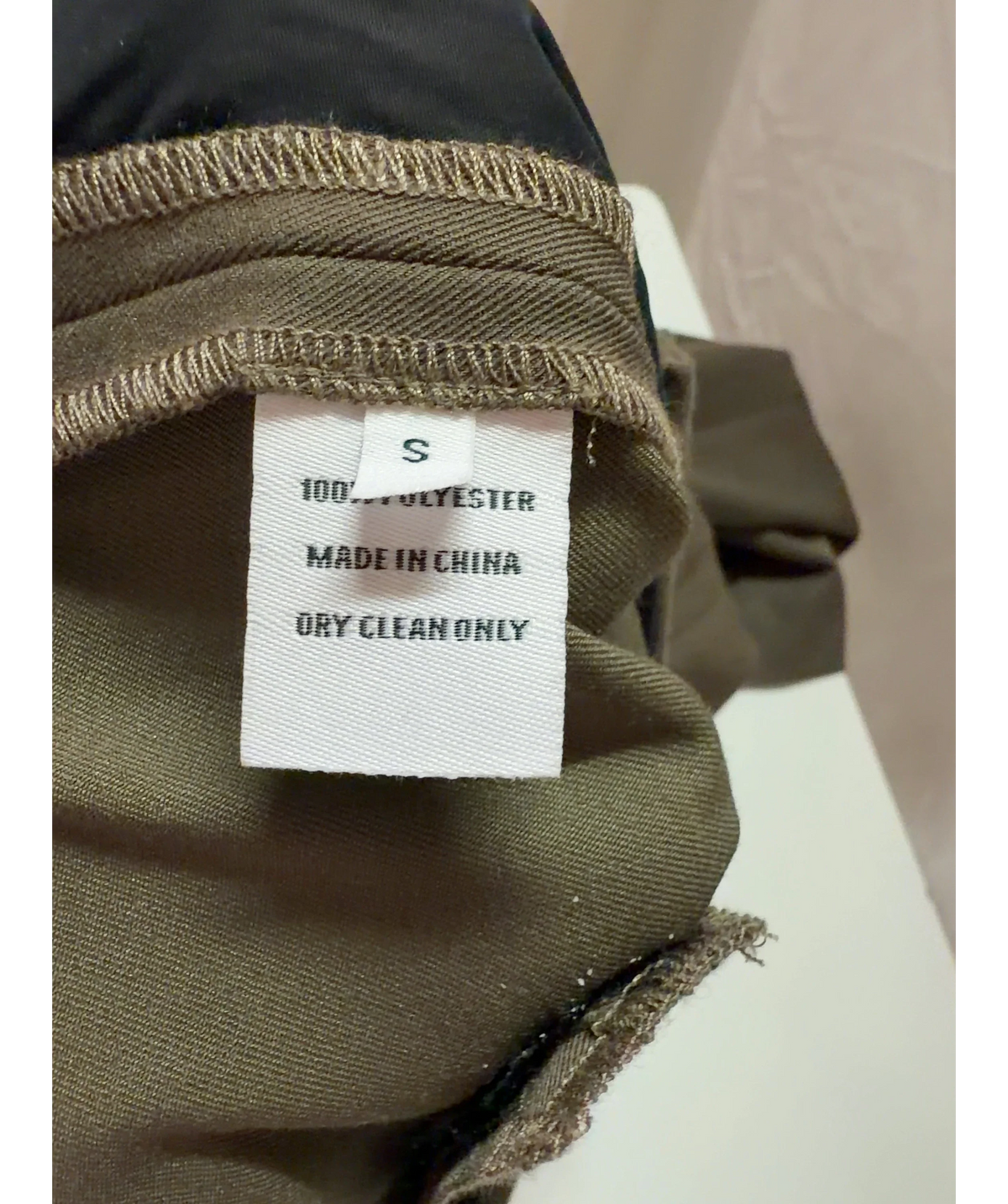 ALL MY LOVE Brown Pleated Tailored Bermuda Shorts UK S — Materials