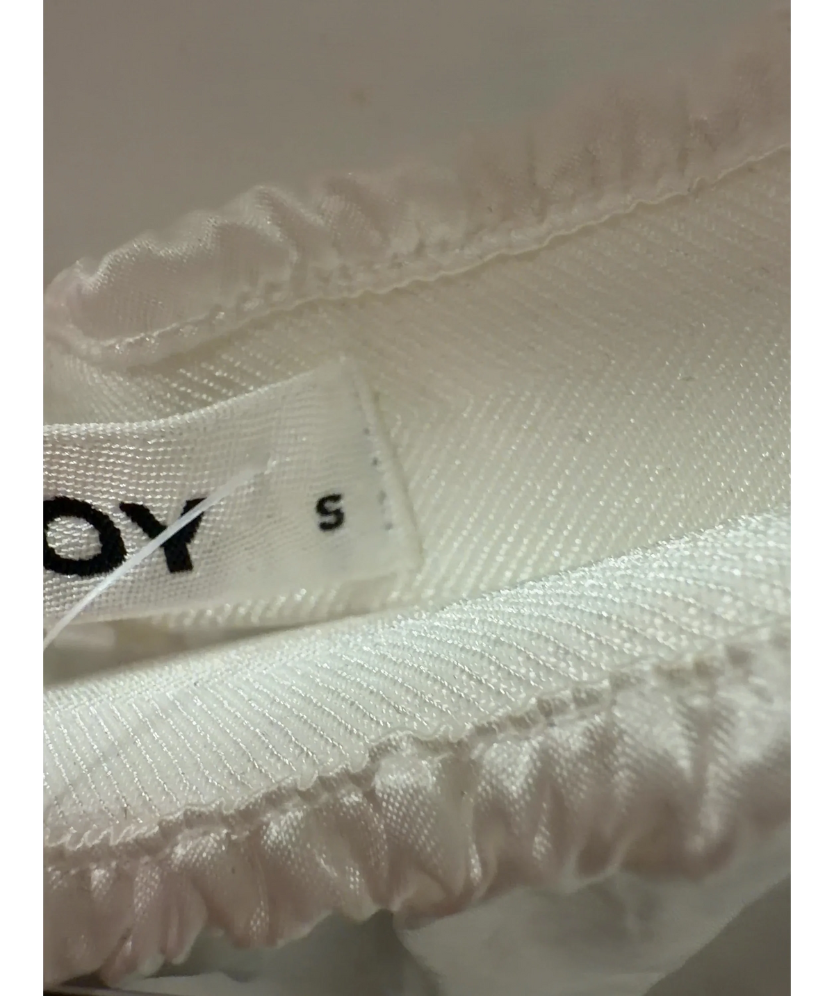 VENROY Crushed Satin Elastic Waist Pant White UK S — Size