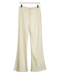 HENNE Cream Gerardo Satin Drawstring Wide Leg Pant Cream, size UK 8 — front