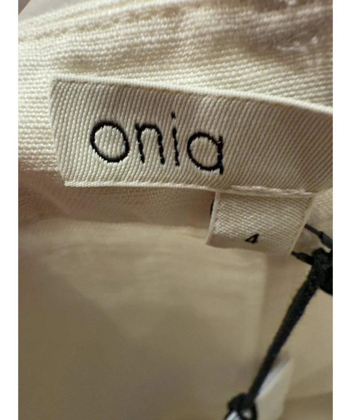 Onia Cream Linen Mid-rise Pant Natural Size 4 UK 8 — Brand