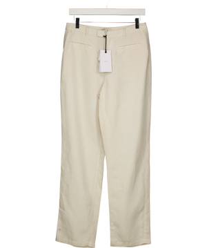 Onia Cream Linen Mid-rise Pant Natural Size 4 UK 8