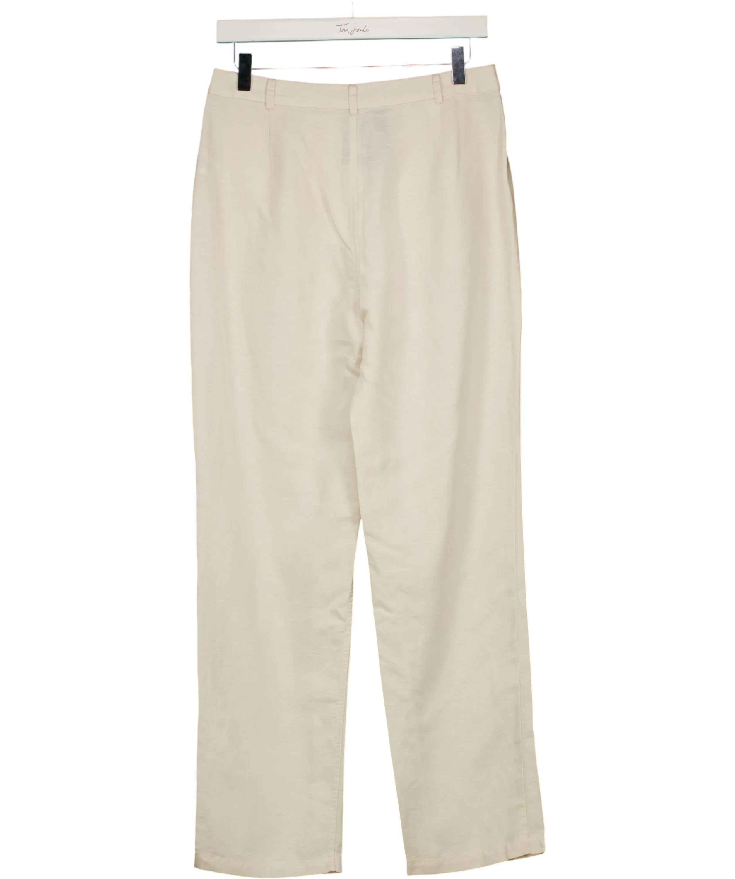 Onia Cream Linen Mid-Rise Pant Natural Size 4, size UK 8 — back