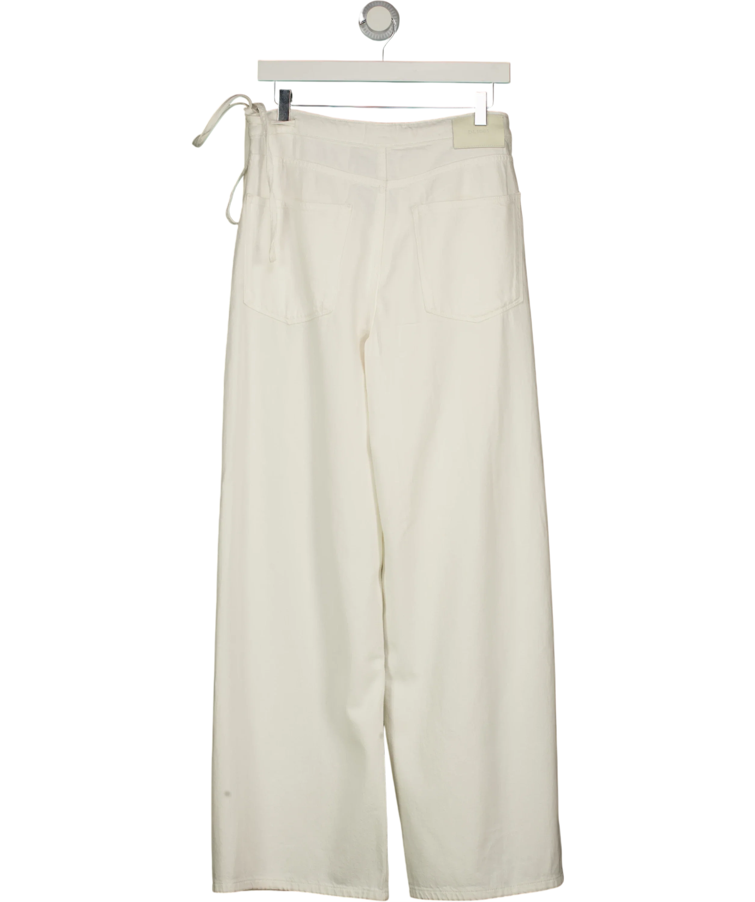 DL1961 White Zoie Wrap Pant White Aura Jeans, size W27 — back
