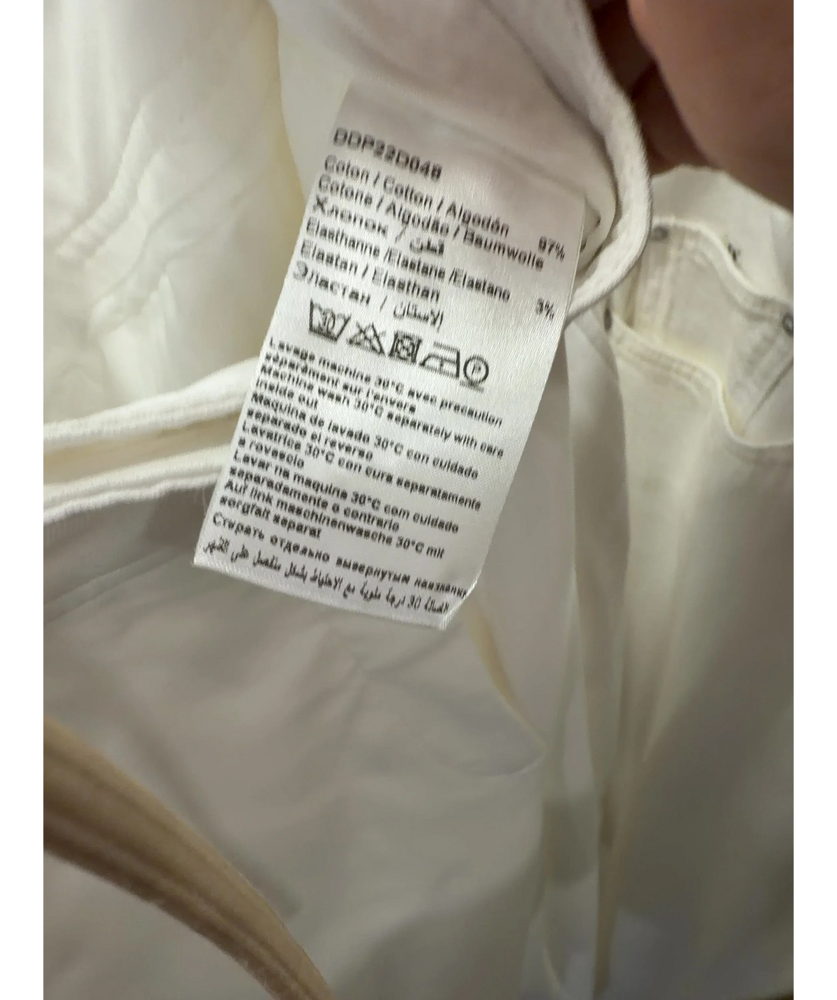 Gerard Darel Audea Cotton Flare Trousers White Size 36 UK 8 — Materials