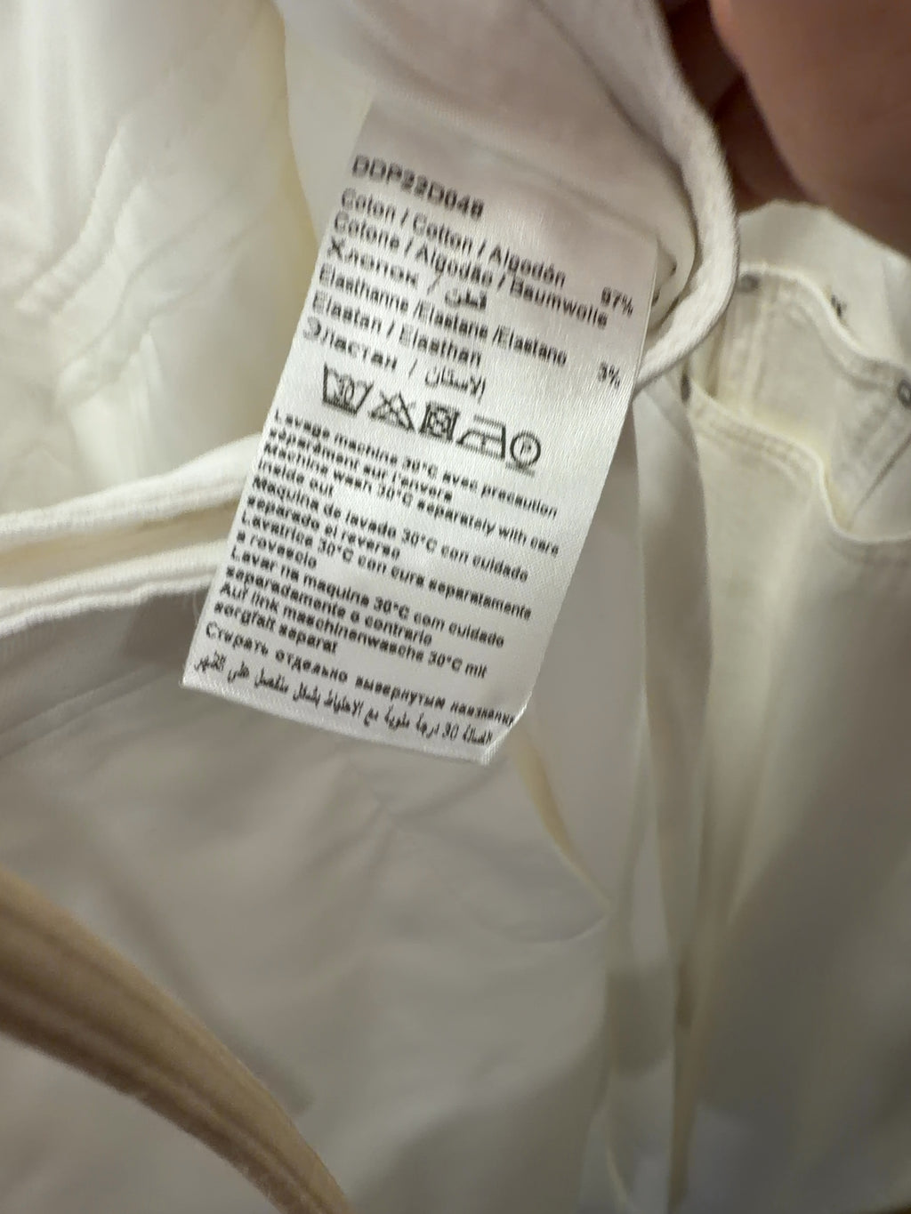 Gerard Darel White Audea Cotton Flare Trousers White Size 36, size UK 8 — label