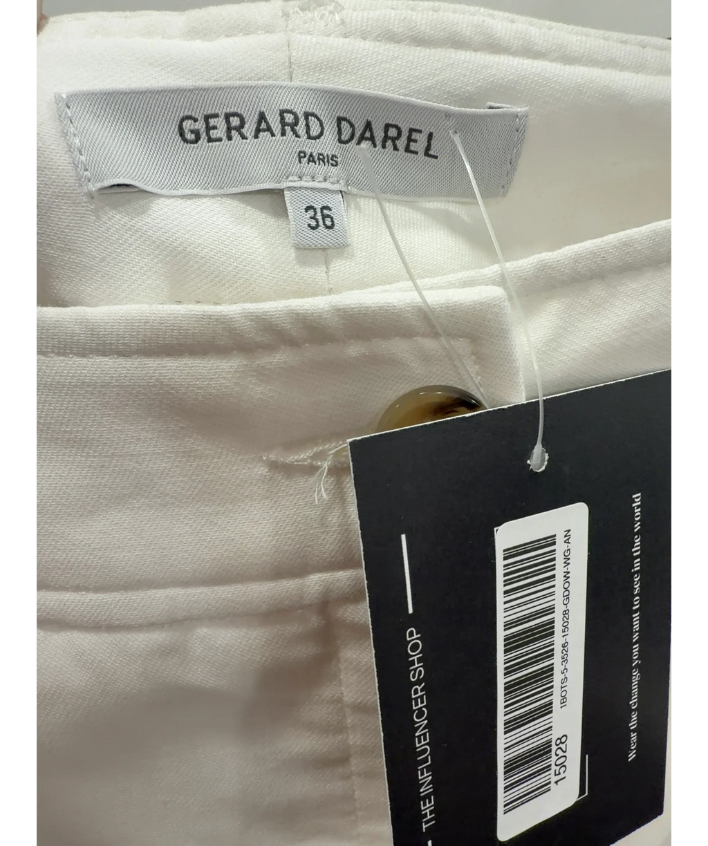Gerard Darel Audea Cotton Flare Trousers White Size 36 UK 8 — Size
