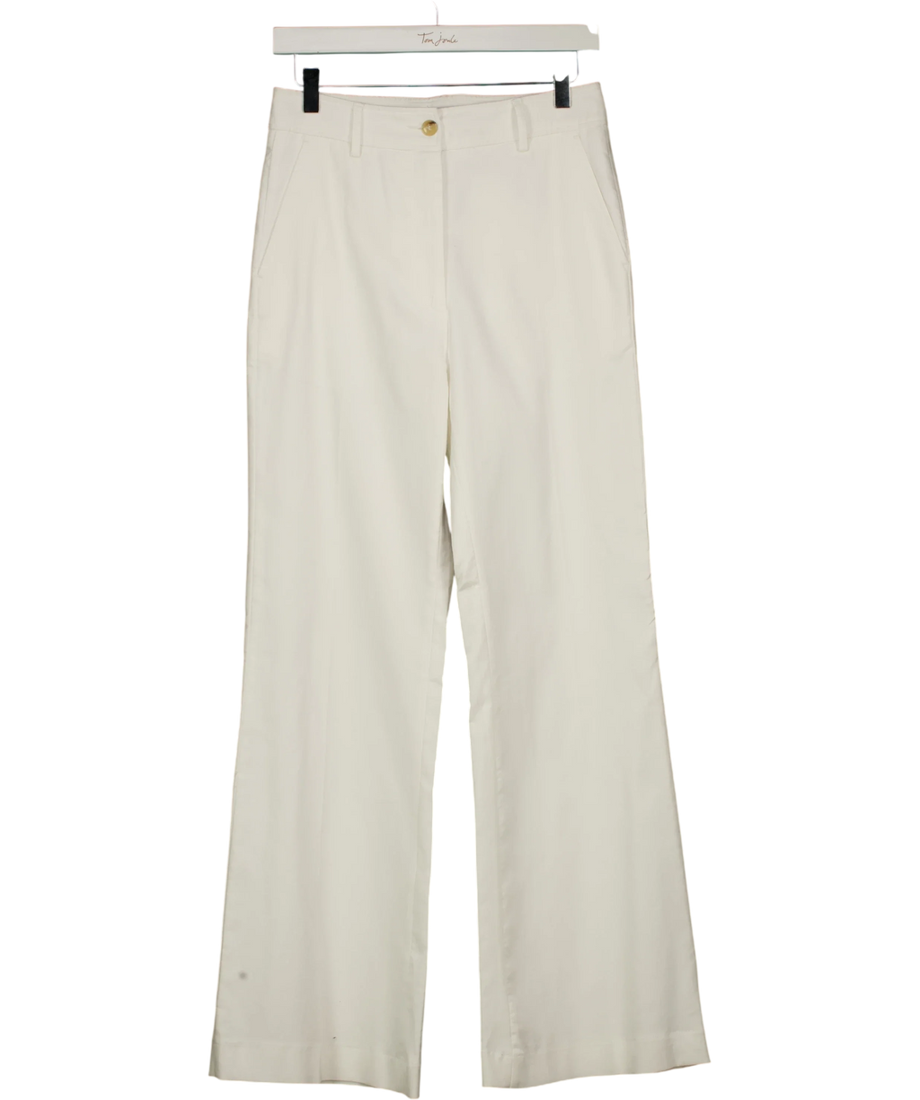 Gerard Darel White Audea Cotton Flare Trousers White Size 36, size UK 8 — front