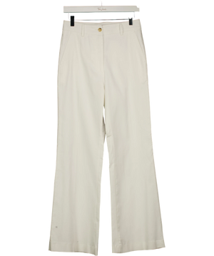 Gerard Darel Audea Cotton Flare Trousers White Size 36 UK 8