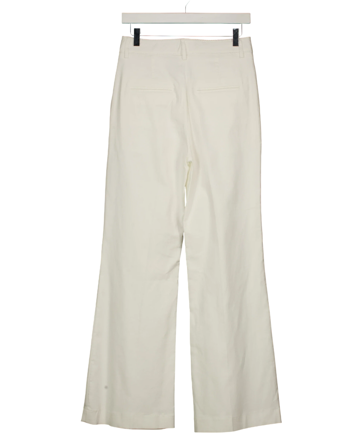 Gerard Darel White Audea Cotton Flare Trousers White Size 36, size UK 8 — back