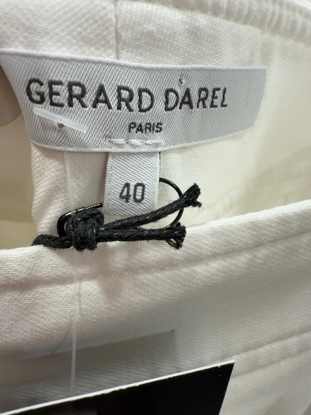 Gerard Darel White Audea Cotton Flare Trousers Ecru Size 40, size UK 12 — care label