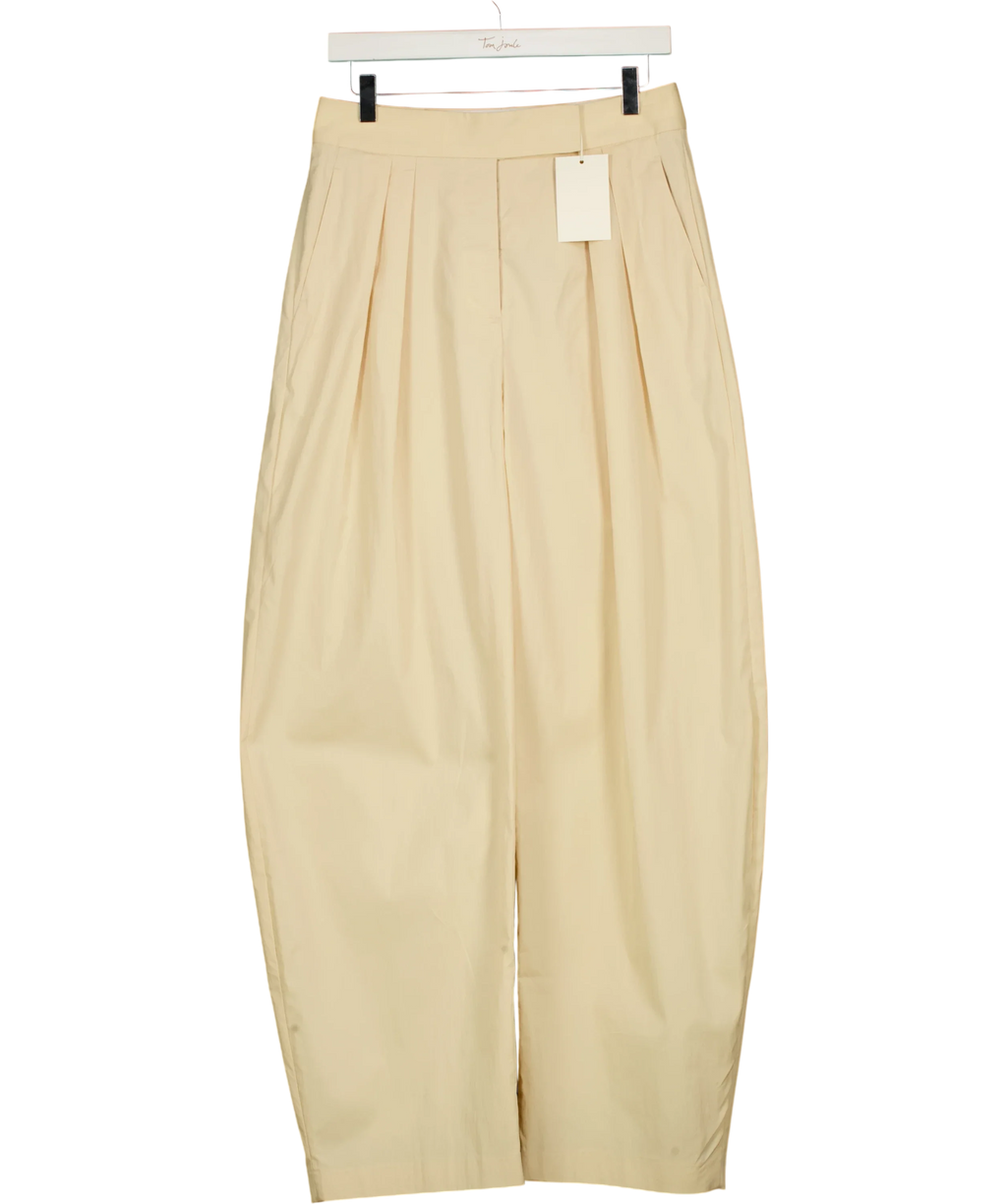 HENNE Beige Tailored Pants Buttermilk, size UK 10 — front